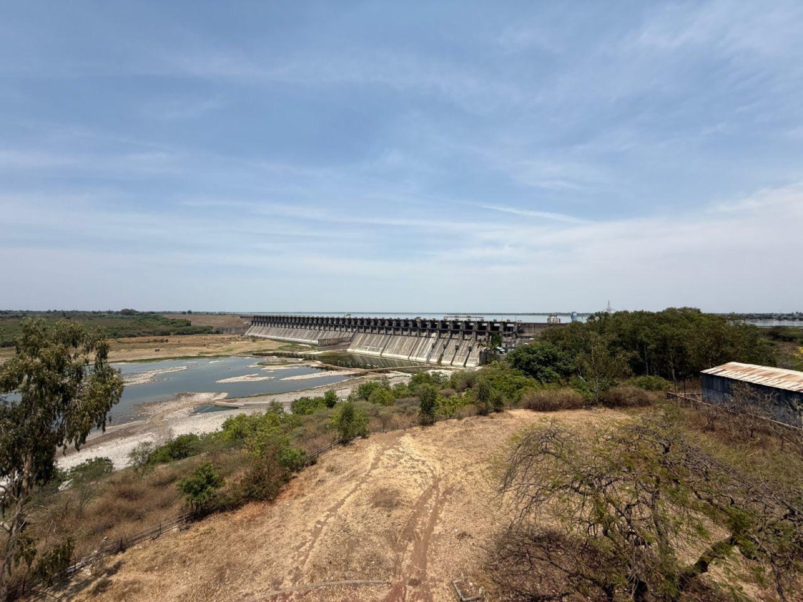 Ujani Dam and reservoir near Solapur