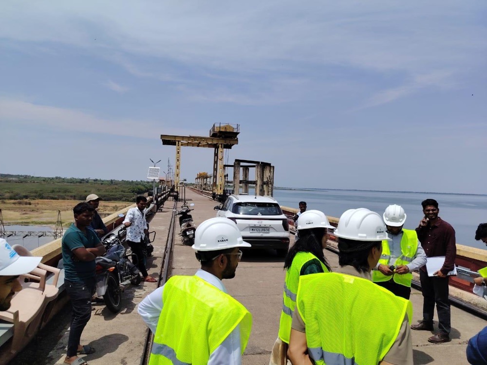Blu-3 project team during a site visit at Ujani Dam